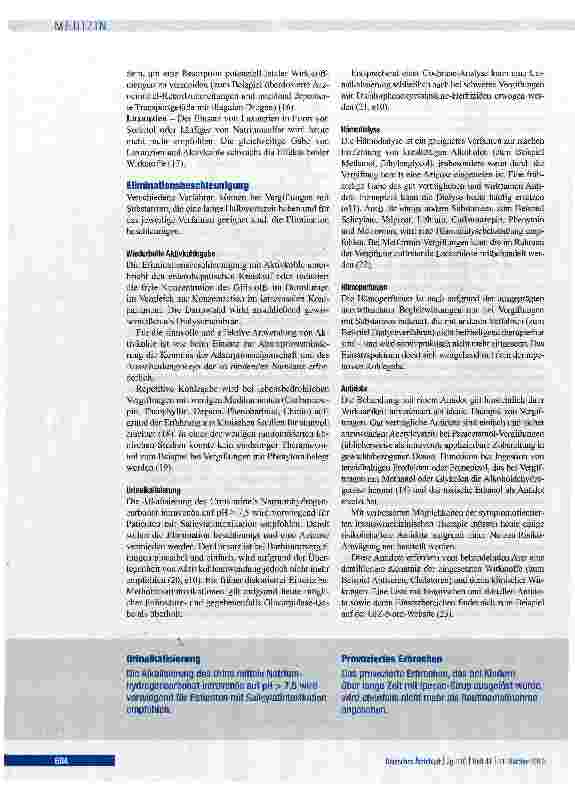 Vorschauseite 5: Ursachen, Diagnostik und Therapie häufiger Vergiftungen