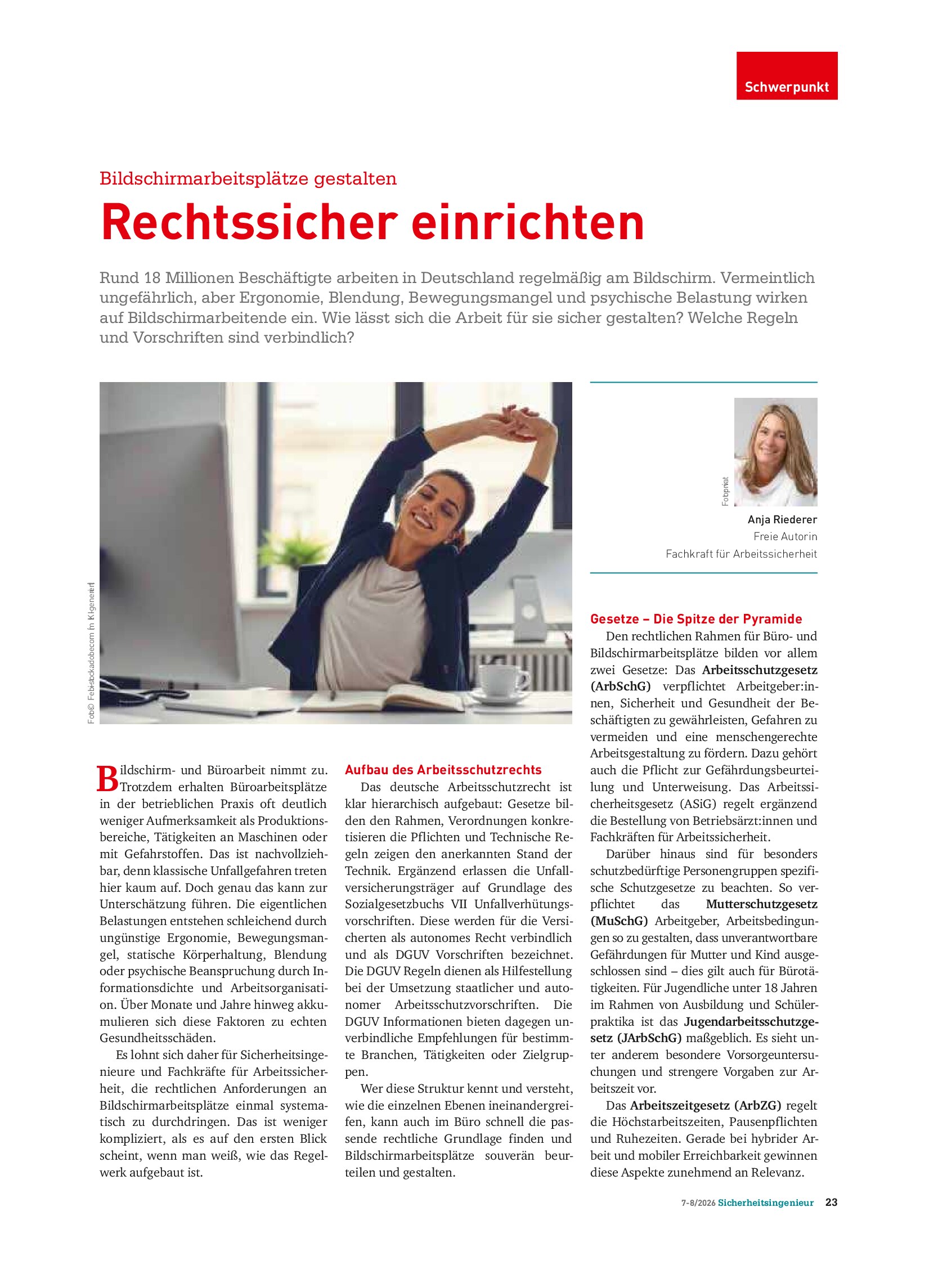 Vorschauseite 1: Rechtssicher einrichten