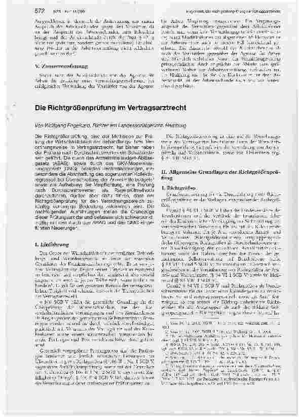 Vorschauseite 1: Die Richtgrößenprüfung im Vertragsarztrecht