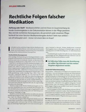 Vorschauseite 1: Rechtliche Folgen falscher Medikation