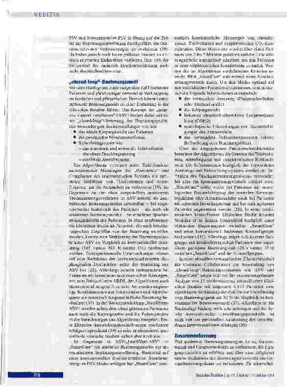 Vorschauseite 5: Beatmungskonzepte in der Intensivmedizin