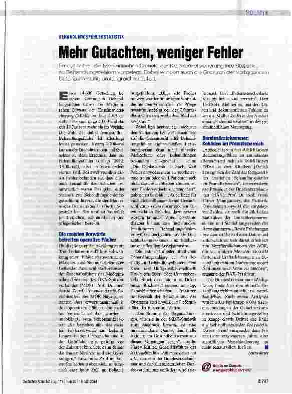 Vorschauseite 1: Mehr Gutachten, weniger Fehler