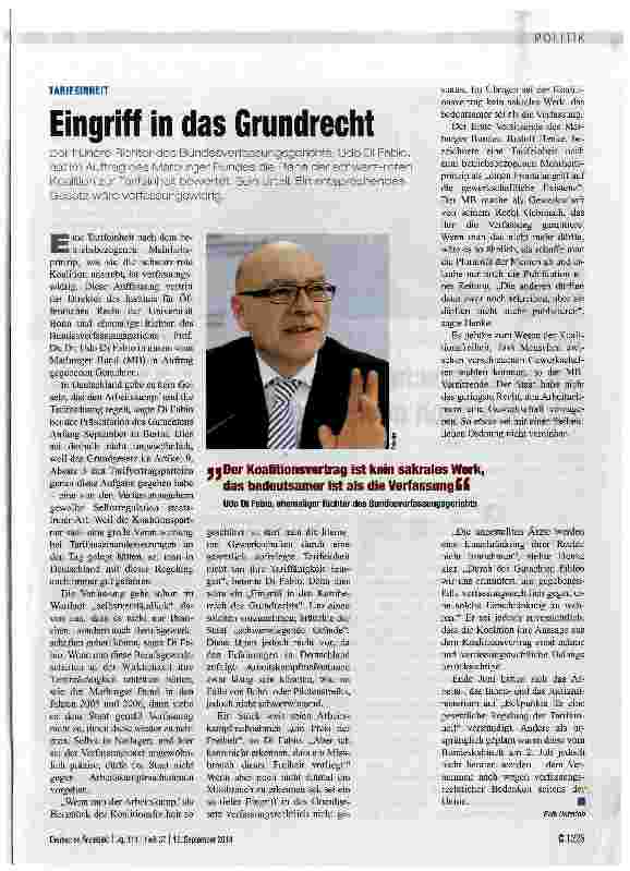 Vorschauseite 1: Eingriff in das Grundrecht