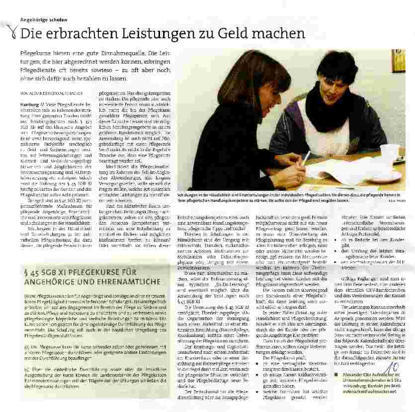 Vorschauseite 1: Die erbrachten Leistungen zu Geld machen