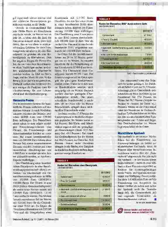 Vorschauseite 2: HAUSARZTEDer Mangel nimmt zu