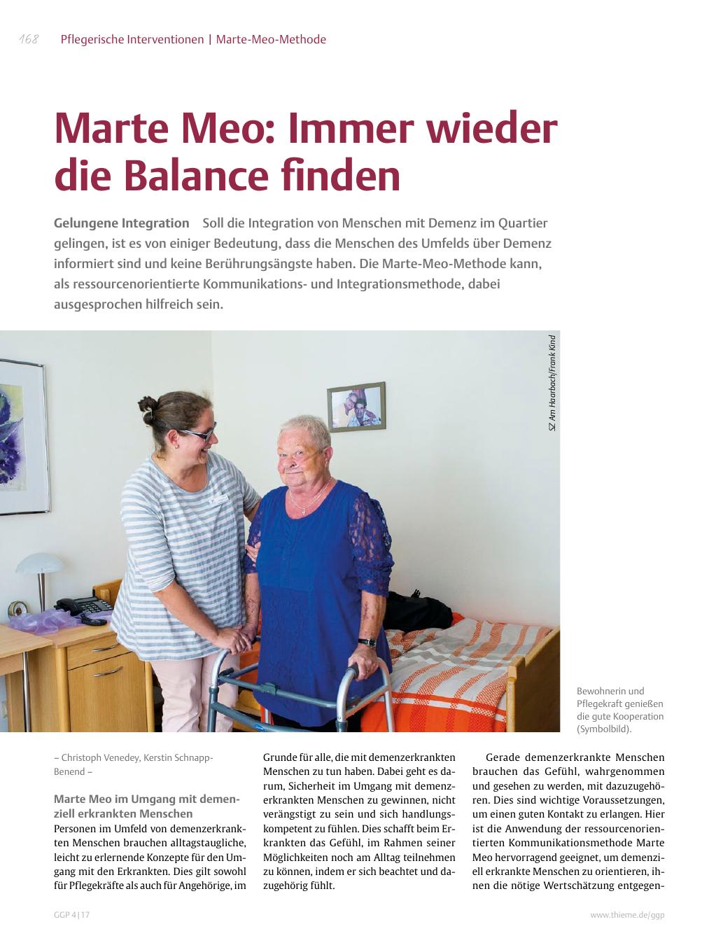 Vorschauseite 1: Marte Meo: Immer wieder die Balance finden