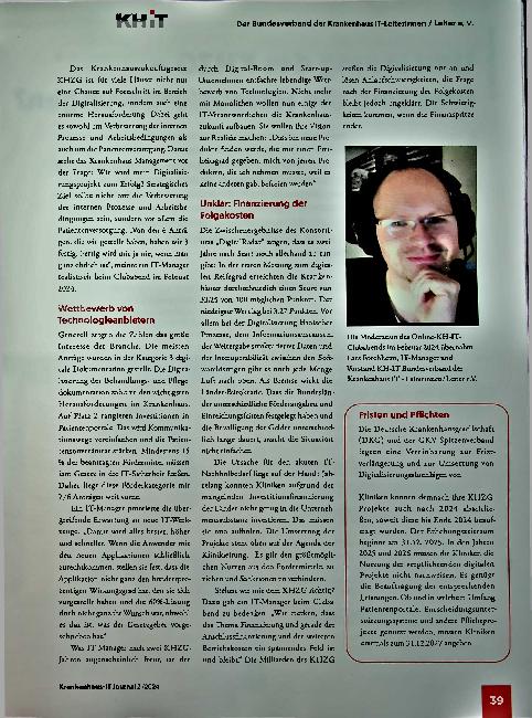 Vorschauseite 2: Clubabend KH-IT: Stehen wir mit dem KHGZ noch richtig?