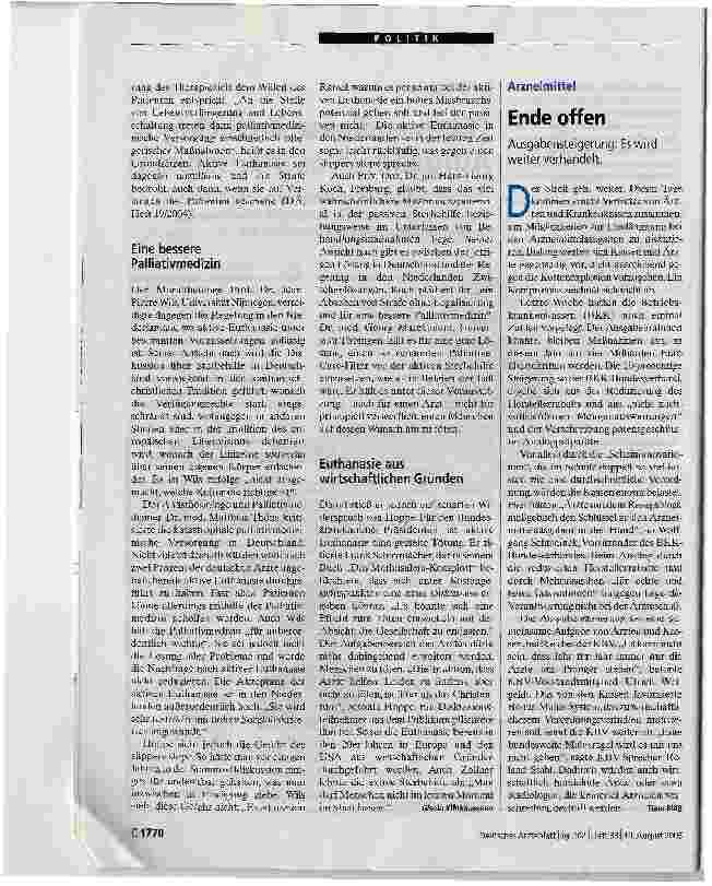 Vorschauseite 2: Töten ist keine ärztliche Aufgabe