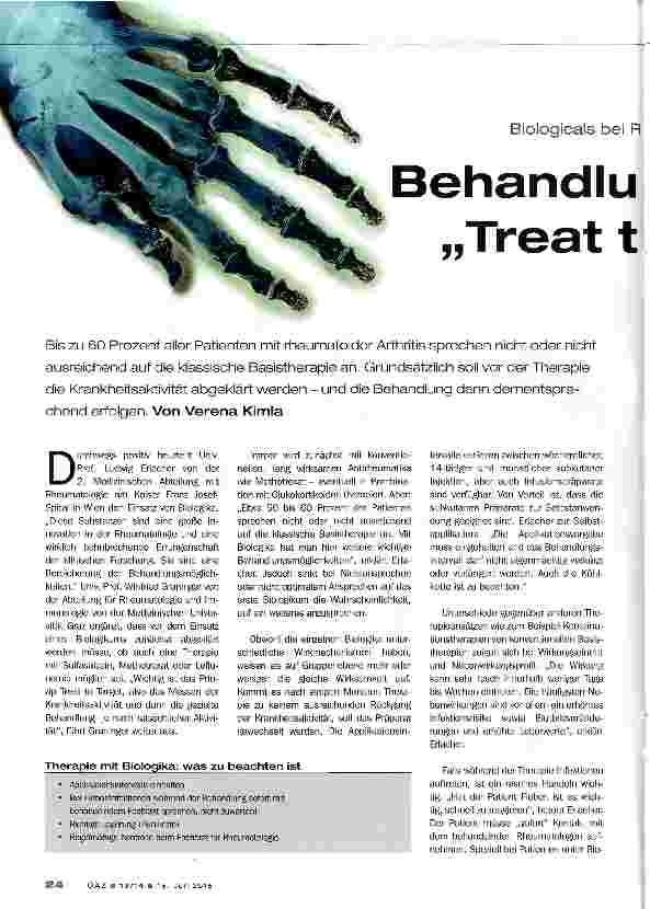 Vorschauseite 1: Behandlungsprinzip Treat to Target