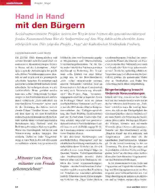 Vorschauseite 1: Hand in Hand mit den Bürgern