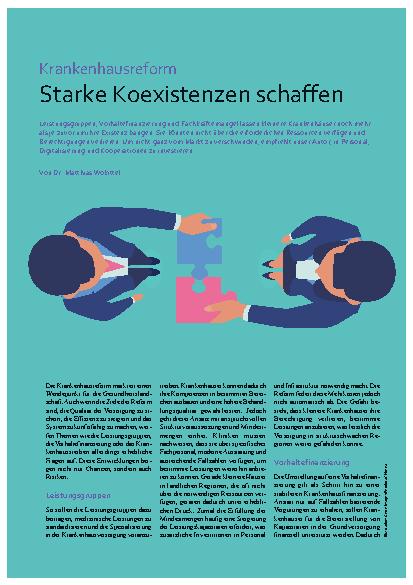 Vorschauseite 1: Krankenhausreform Starke Koexistenzen schaffen