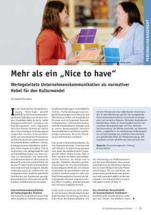 Vorschauseite 1: Mehr als ein „Nice to have“ Wertegeleitete Unternehmenskommunikation als normativer Hebel für den Kulturwandel