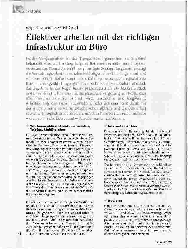 Vorschauseite 1: Effektiver arbeiten mit der richtigen Infrastruktur im Büro