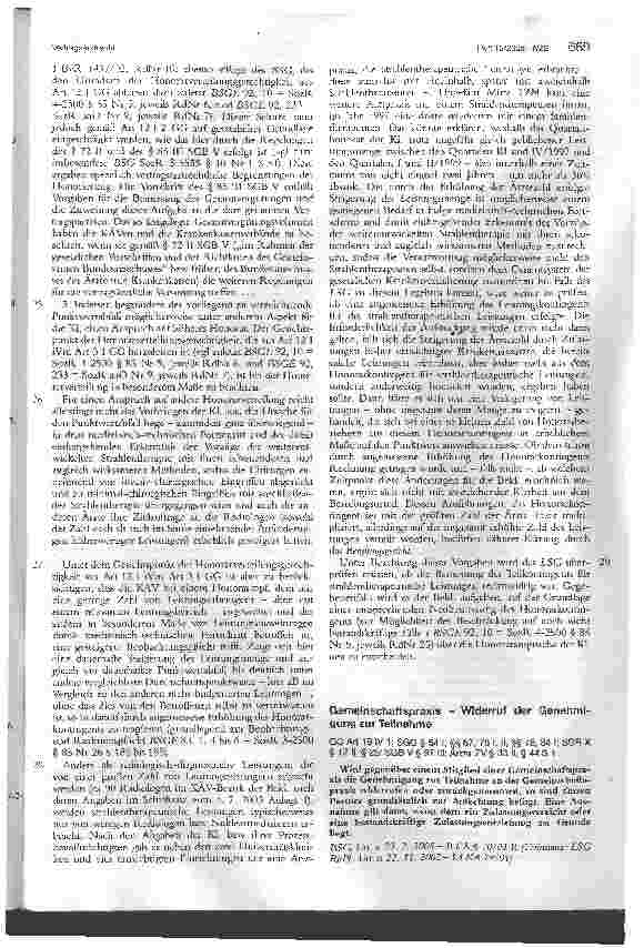Vorschauseite 5: VertragsarztrechtHaftbefehl zur Durchsetzung schuldnerischer Mitwirkungspflichten - Pfändbarkeit privatärztlicher Honorarforderungen