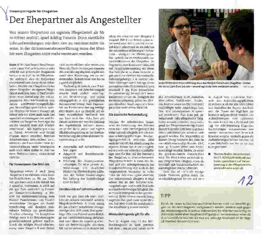 Vorschauseite 1: Der Ehepartner als Angestellter