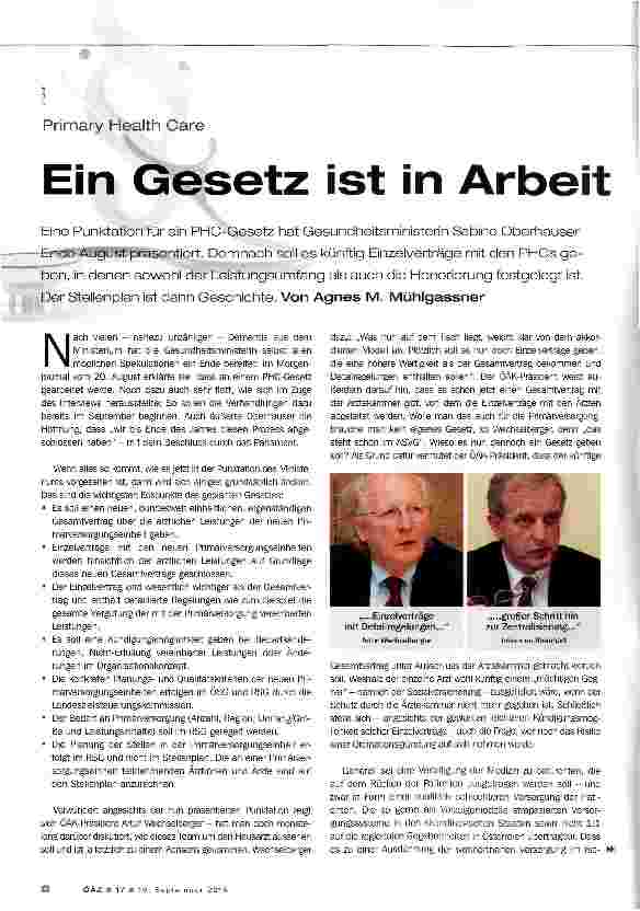 Vorschauseite 1: Ein Gesetz ist in Arbeit