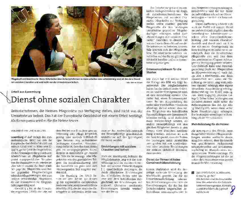Vorschauseite 1: Dienst ohne sozialen Charakter