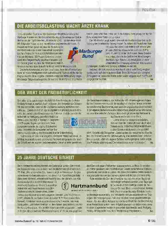 Vorschauseite 2: Mehr Einigkeit in der Ärzteschaft