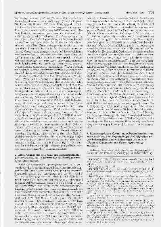 Vorschauseite 3: Das Einstiegsgeld nach § 29 SGB II - oder von den Aporien moderner Gesetzgebung