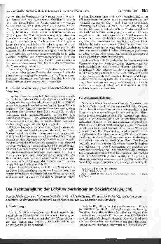 Vorschauseite 4: Dienstverhältnisse der hauptamtlichen Vorstandsmitglieder der ärztlichen Selbstverwaltung