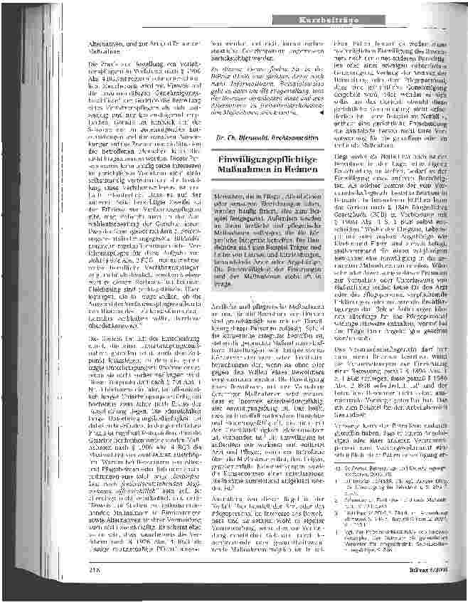 Vorschauseite 5: Freiheitsentziehende Maßnahmen nach § 1906 Absatz 4 BGBVerfahren, Handlungskonzepte und Alternativen