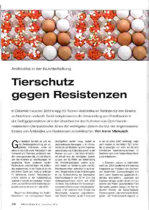 Vorschauseite 1: Tierschutz gegen Resistenzen