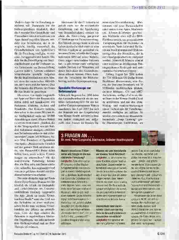 Vorschauseite 2: Club der medizinischen Avantgarde