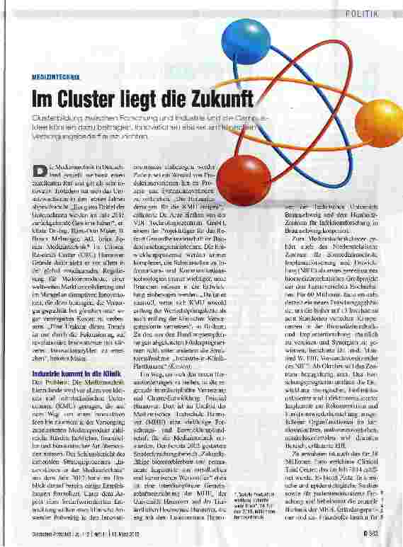 Vorschauseite 1: Im Cluster liegt die Zukunft