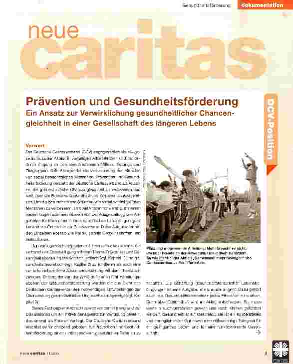 Vorschauseite 1: Prävention und Gesundheitsförderung