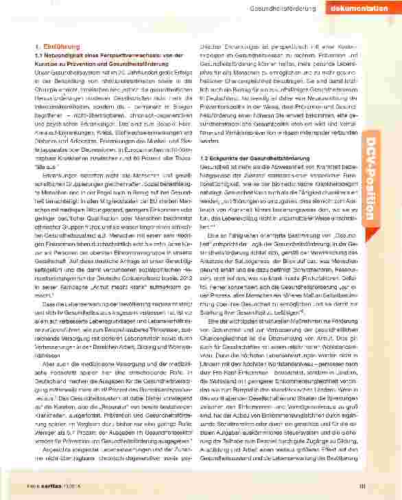 Vorschauseite 3: Prävention und Gesundheitsförderung