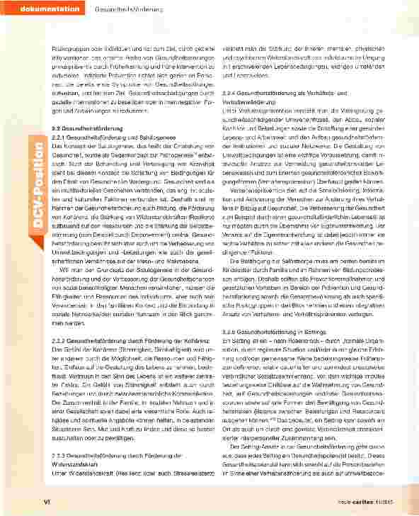 Vorschauseite 6: Prävention und Gesundheitsförderung