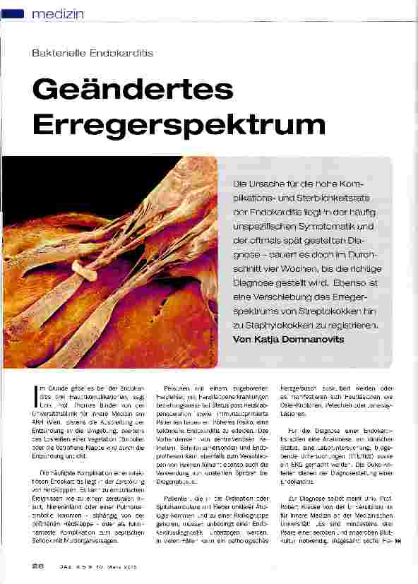 Vorschauseite 1: Geändertes Erregerspektrum