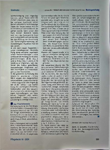 Vorschauseite 5: Zum sexuellen Missbrauch unter Ausnutzung eines Betreuungsverhältnisses - strafrechtliche und berufsrechtliche Konsequenzen