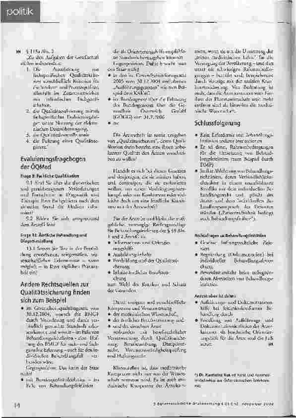 Vorschauseite 2: Behandlungsleitlinien - Kompetenz und Konsequenz