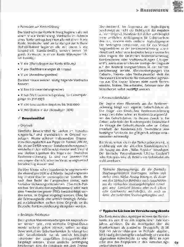 Vorschauseite 3: Gesetzliche RentenversicherungRentenkonto lückenlos klären!