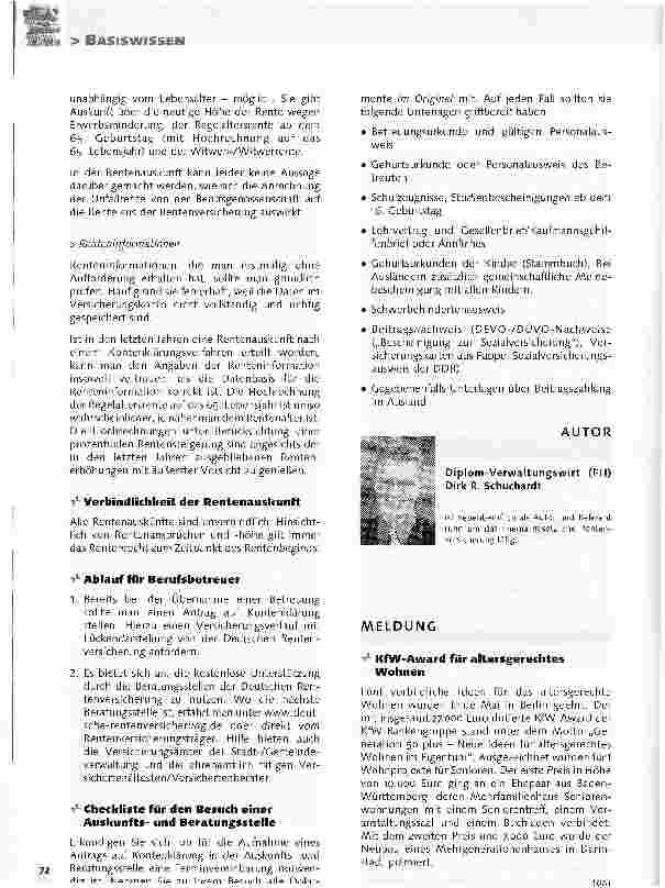 Vorschauseite 6: Gesetzliche RentenversicherungRentenkonto lückenlos klären!
