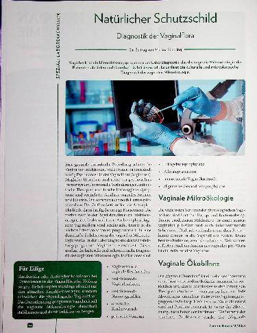 Vorschauseite 1: Natürlicher Schutzschild: Diagnostik der Vaginalflora
