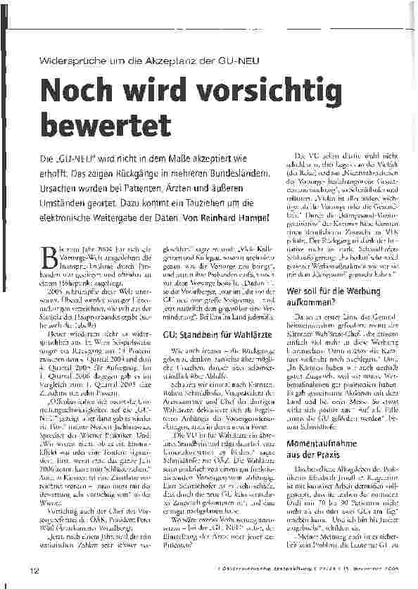 Vorschauseite 1: Noch wird vorsichtig bewertet