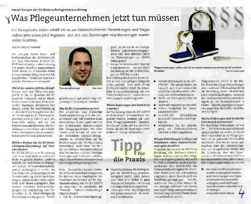 Vorschauseite 1: Was Pflegeunternehmen jetzt tun