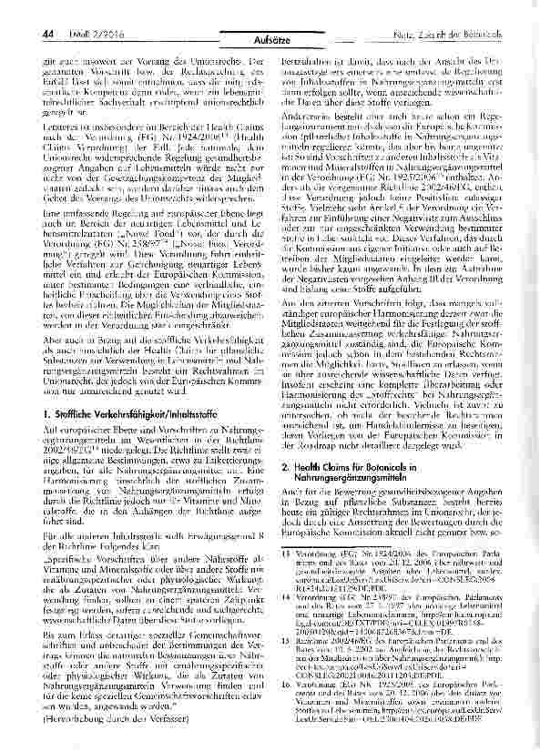 Vorschauseite 4: Die Zukunft der Botanicals in Europa: Bedarf es einer Roadmap der Europäischen Kommission?