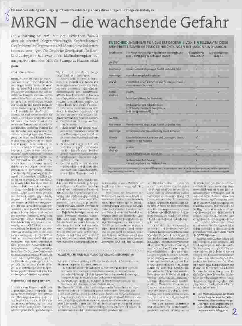 Vorschauseite 1: MRGN - die wachsende Gefahr