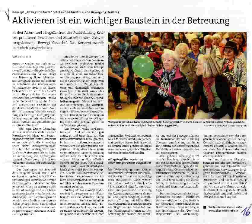 Vorschauseite 1: Aktivieren ist ein wichtiger Baustein in der Betreuung