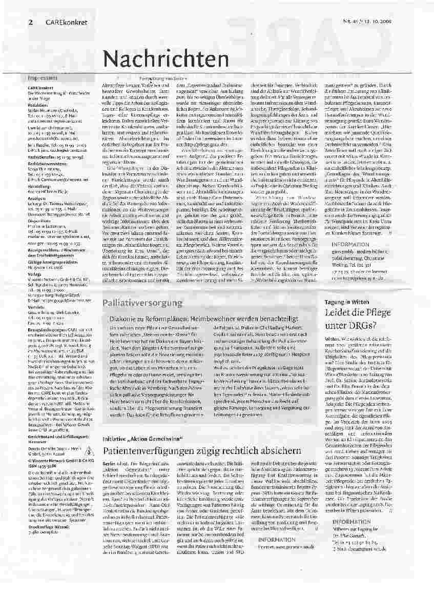 Vorschauseite 2: Per Kooperation zu mehr Pflegequalität
