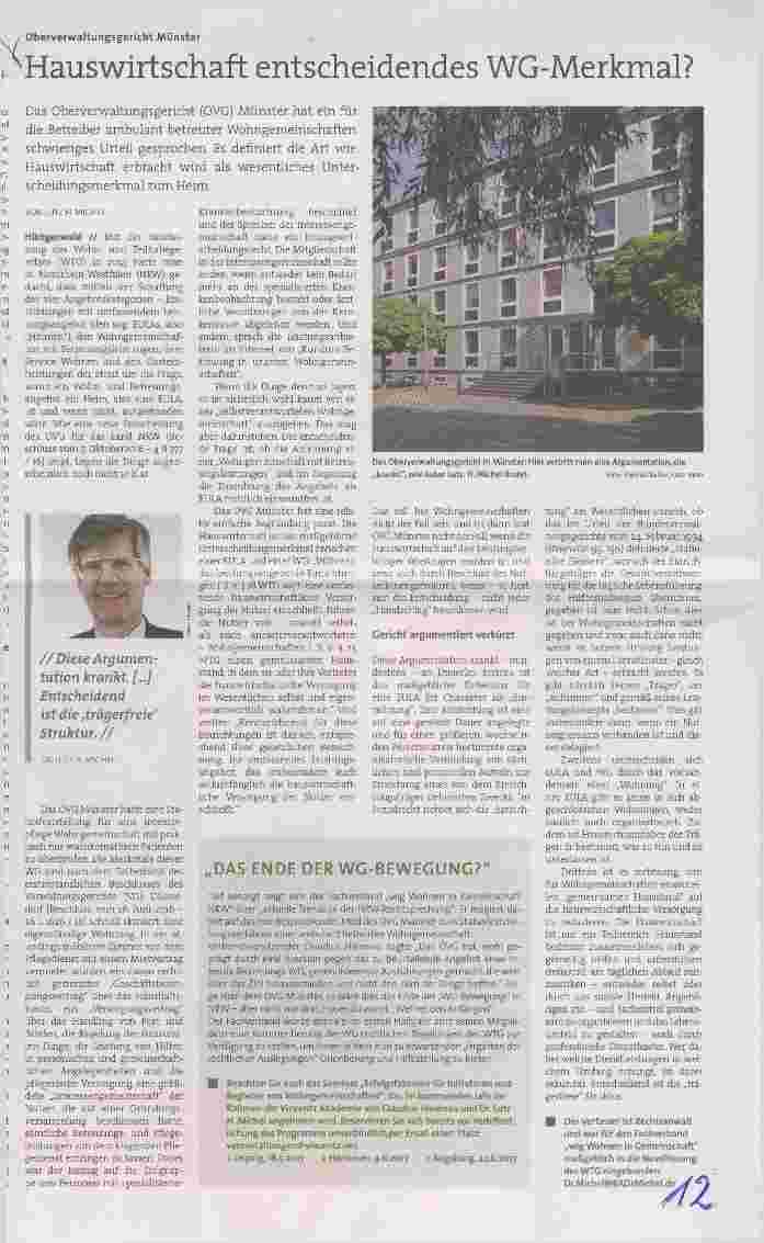 Vorschauseite 1: Hauswirtschaft entscheidendes WG-Merkmal?