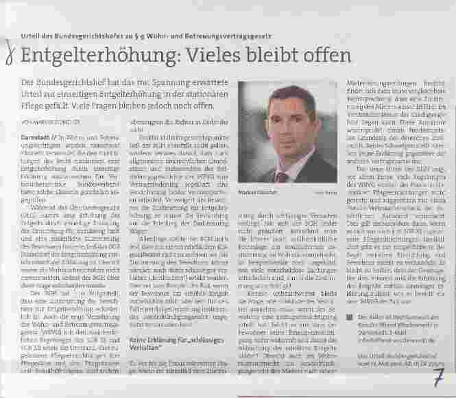 Vorschauseite 1: Entgelterhöhung: Vieles bleibt offen