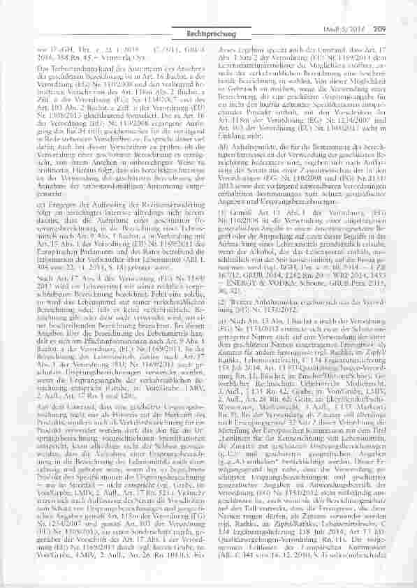 Vorschauseite 6: Verwendung einer geschützten Ursprungsbezeichnung „Champagne/ „Champagner Sorbet