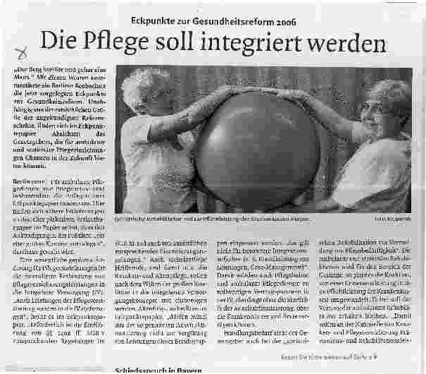 Vorschauseite 1: Die Pflege soll integriert werden