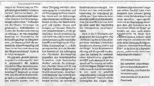 Vorschauseite 2: Die Pflege soll integriert werden