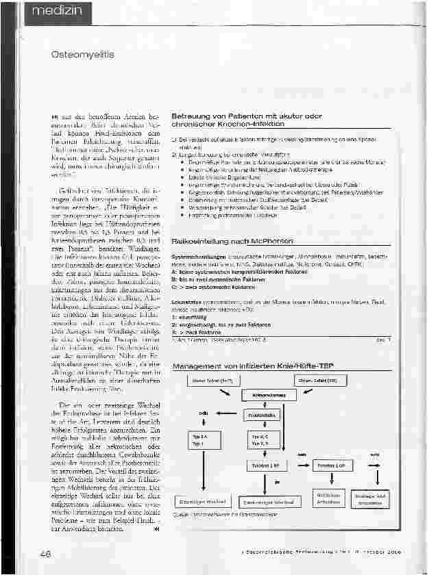 Vorschauseite 3: Osteomyelitis - Konsequent therapieren und kontrollieren