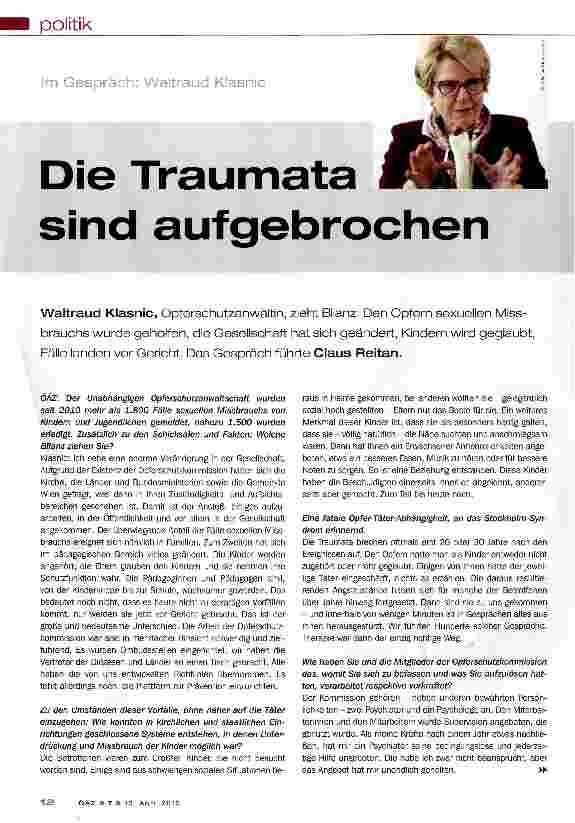 Vorschauseite 1: Die Traumata sind aufgebrochen